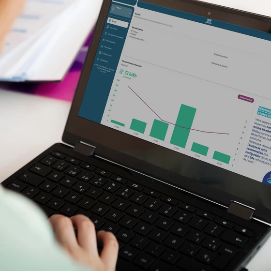 Espace client sur ordinateur