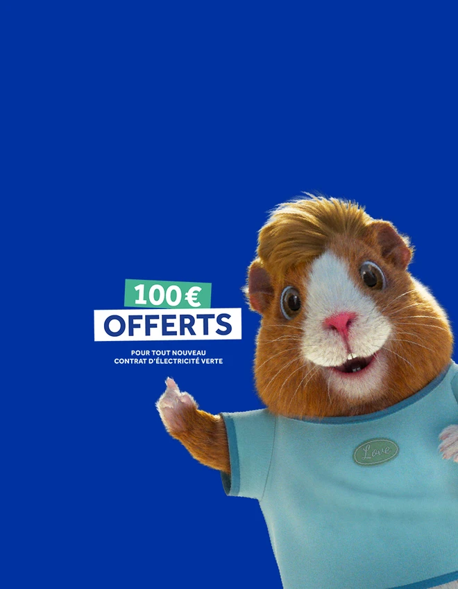 offre de bienvenue 100€ offerts et cochon d'inde