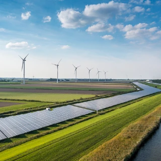 panneaux solaires dans un champ